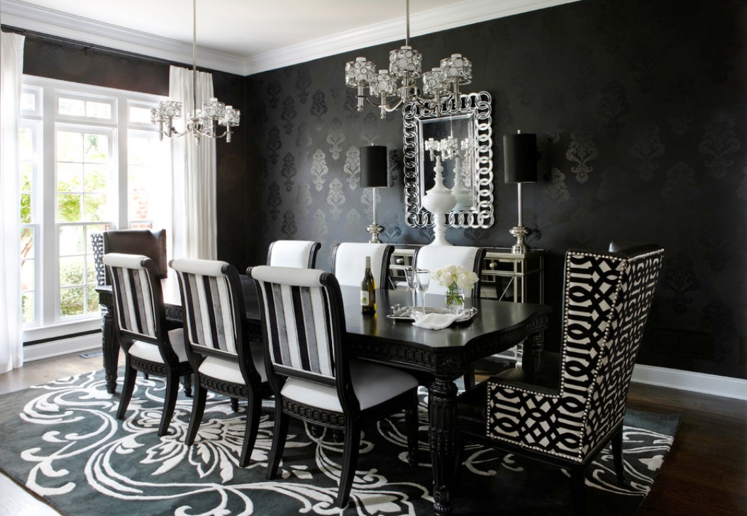 Timeless Black White Dining Room, Black And White Formal Dining Room Sets