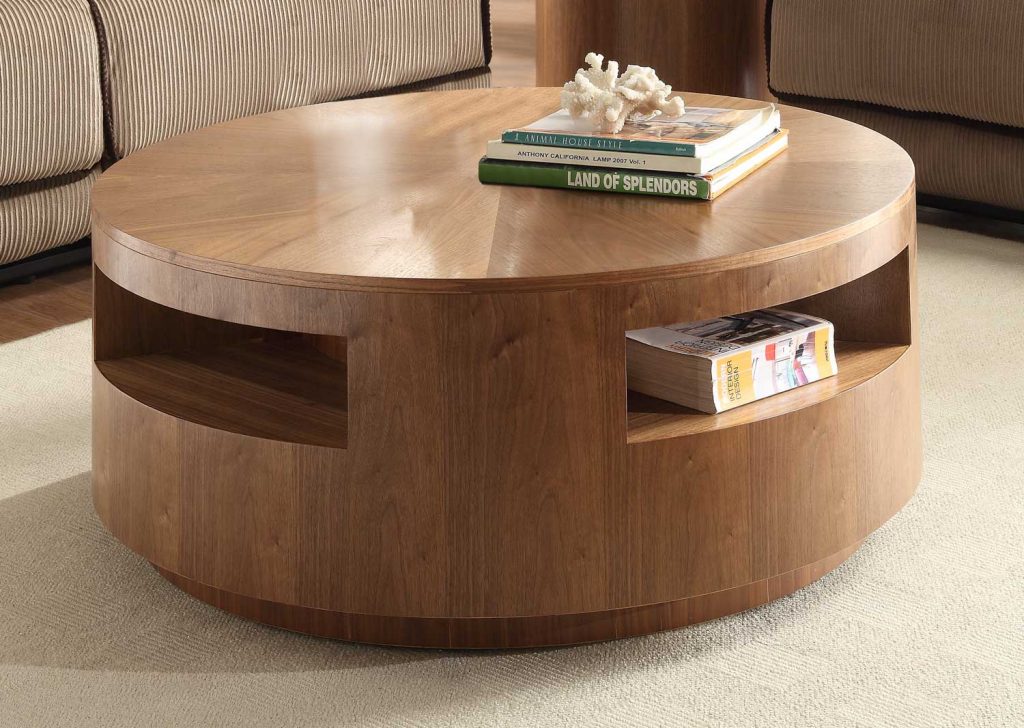 Living Room With Low Round Coffee Table