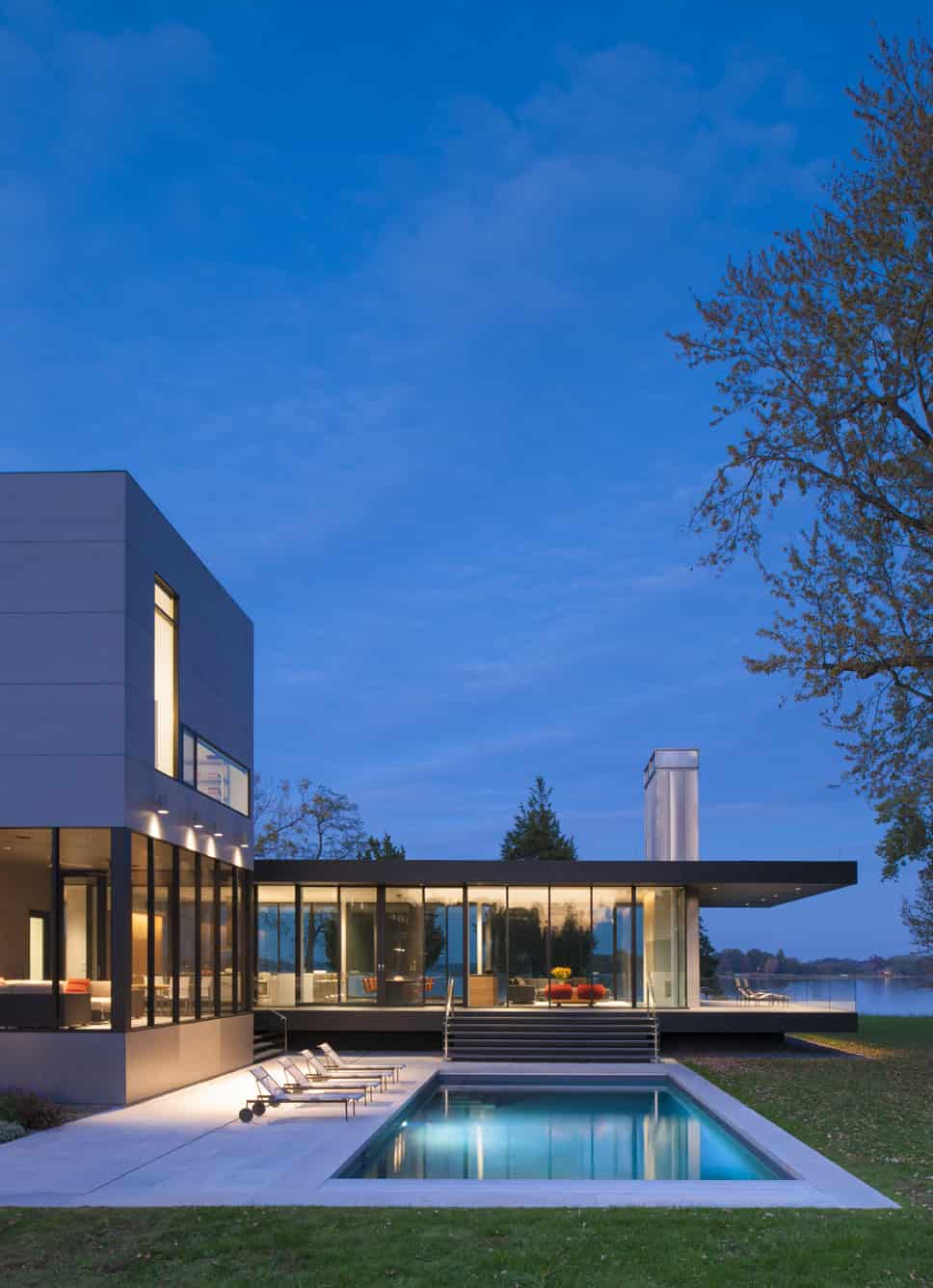 Tred Avon River House by Robert M. Gurney Architect – A Minimalist Riverfront Retreat in Maryland