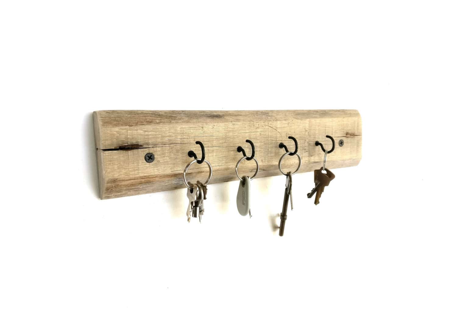Reclaimed Wood Key Hooks Reclaimed Wood Key Hooks