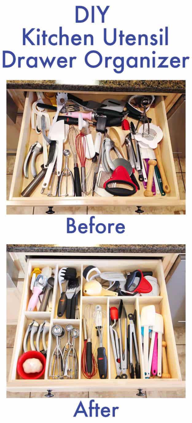 DIY Kitchen Utensil Drawer Organizer DIY Kitchen Utensil Drawer Organizer