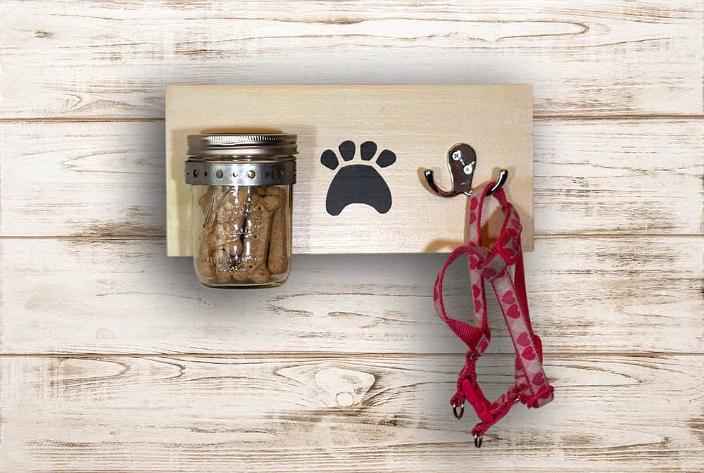 Industrial Rustic Mason Jar Dog Leash and Treat Holder Industrial Rustic Mason Jar Dog Leash and Treat Holder
