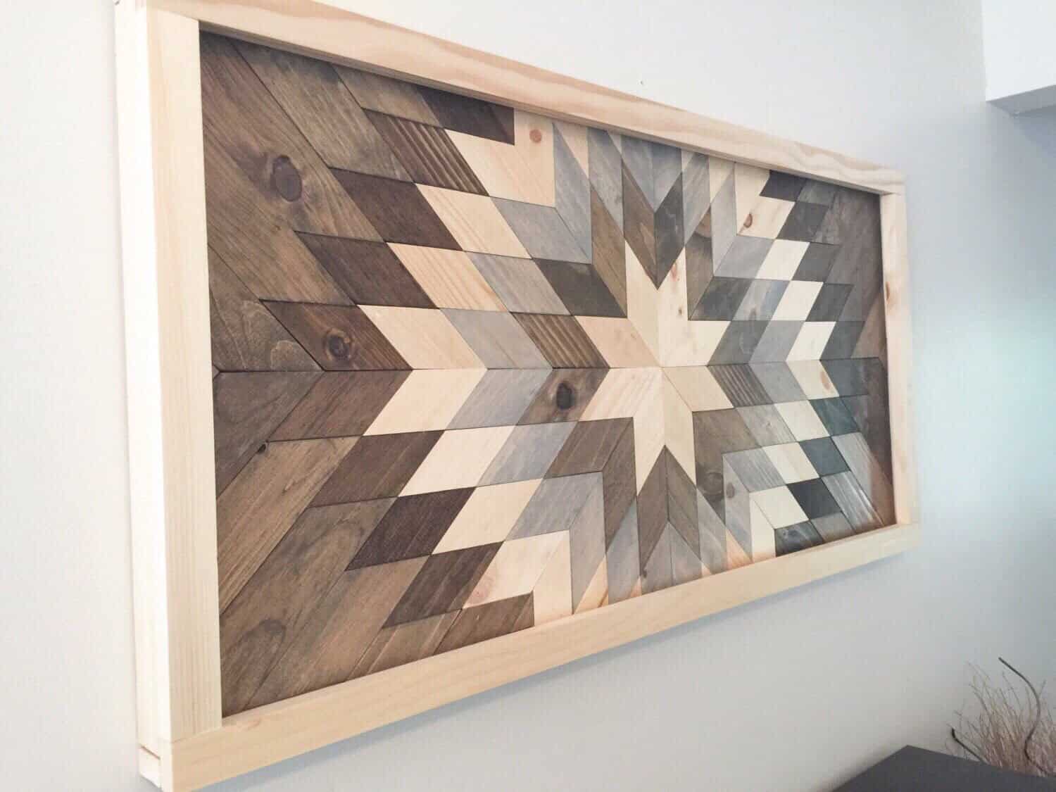 Reclaimed wood wall art