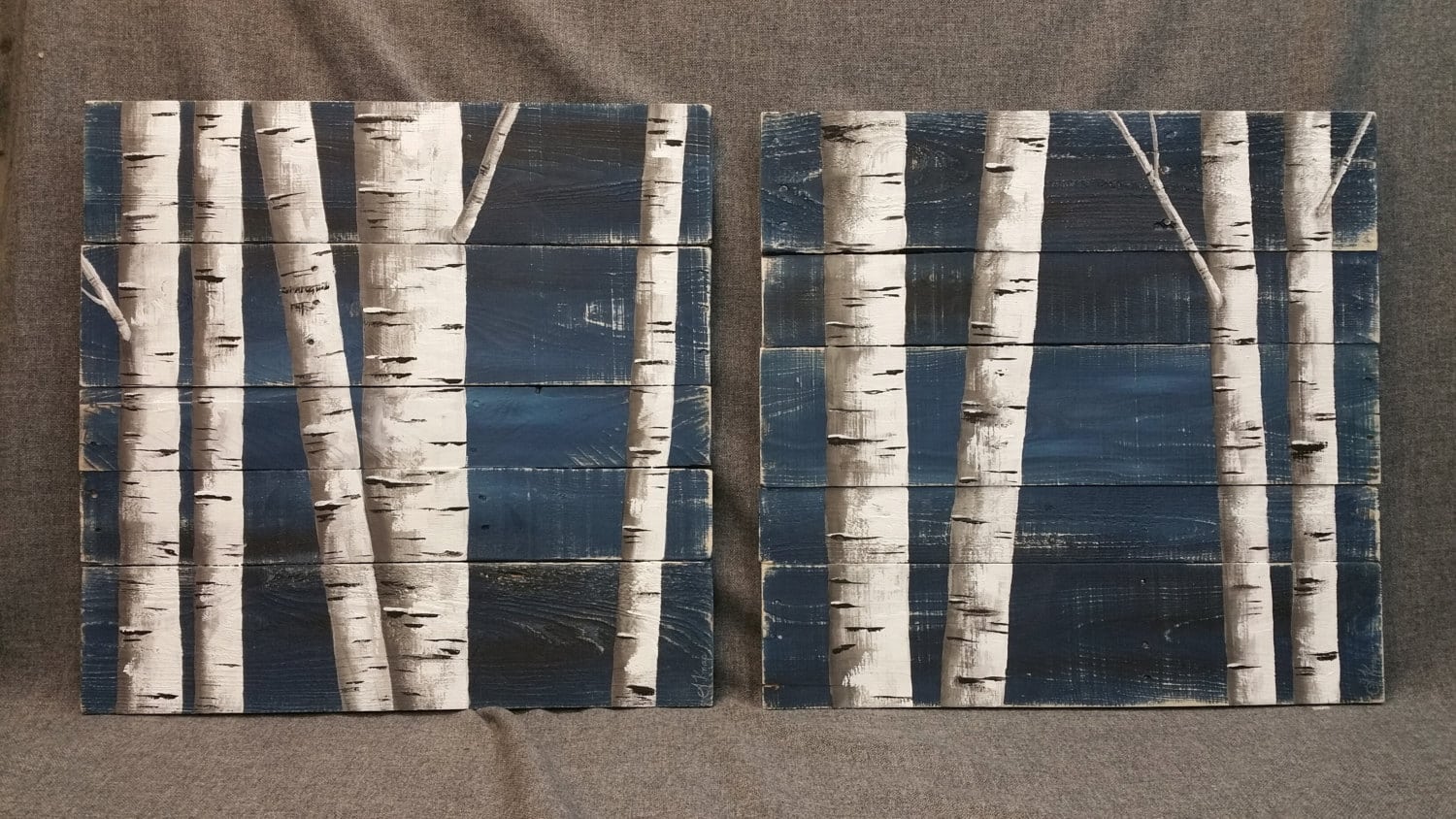 White Birch Painting
