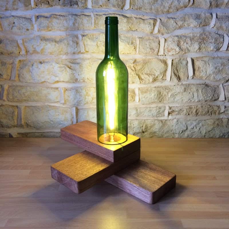 Recycled Upcycled Wine Bottle Light Recycled Upcycled Wine Bottle Light