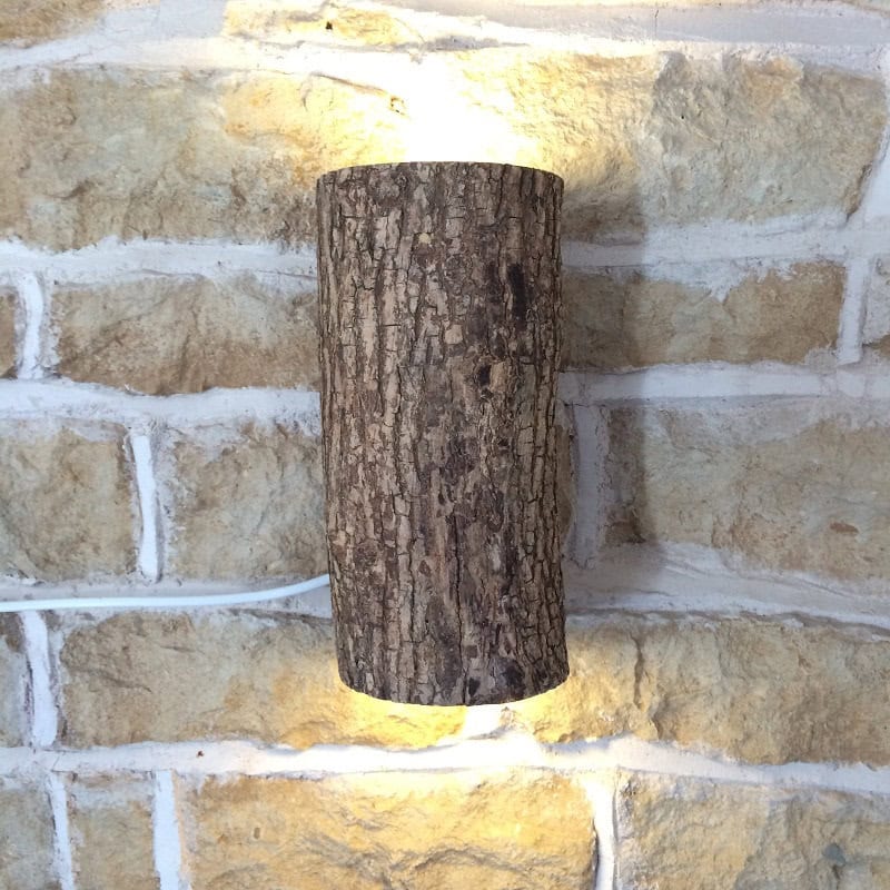 Wooden Log Wall Lamp Wooden Log Wall Lamp