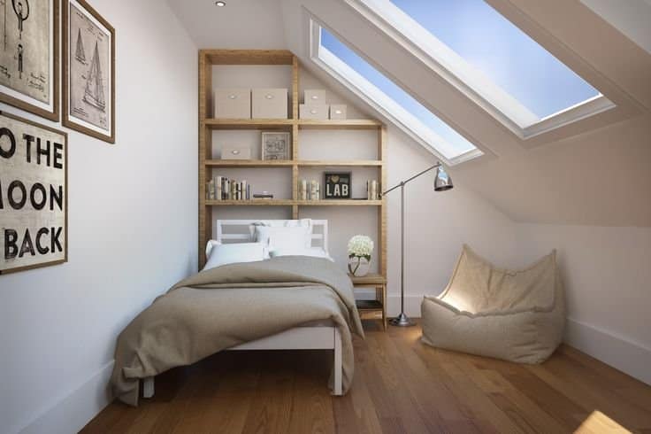Modern Attic Room- Ideal Balance Between Aesthetics and Ergonomics Modern Attic Room- Ideal Balance Between Aesthetics and Ergonomics