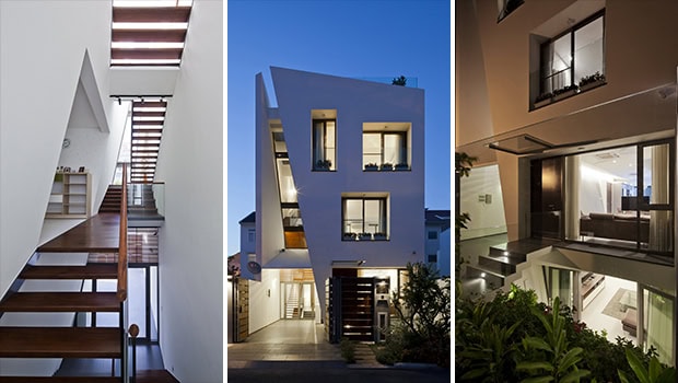 Modern minimalist staircase with open risers and sleek design, highlighting contemporary interior architecture and innovative residential stairway concepts.