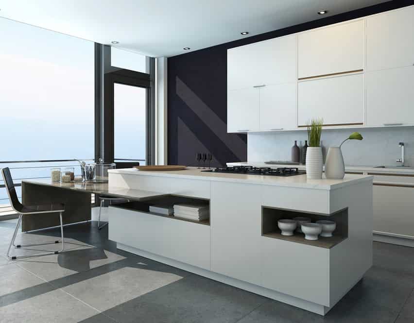 modern kitchen design idea with island