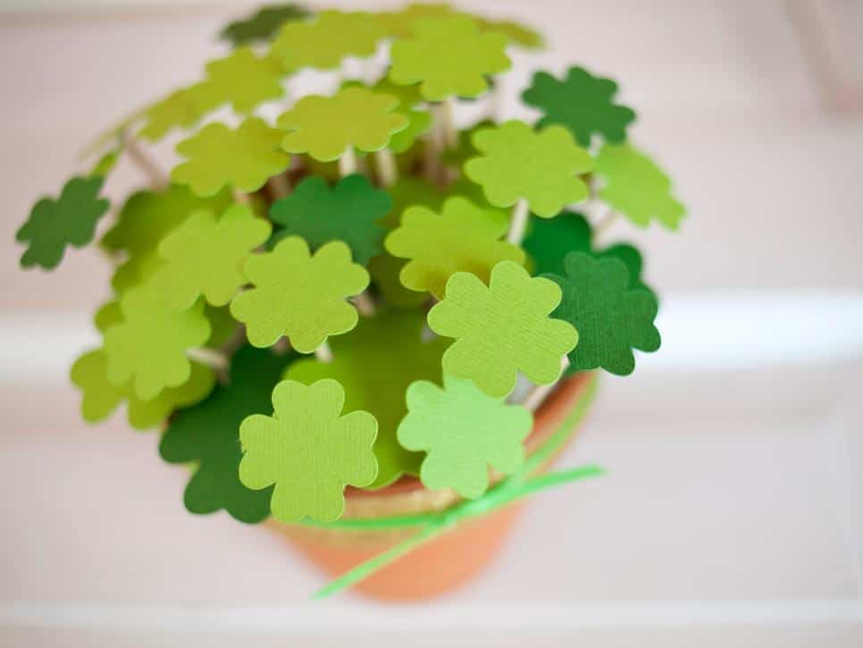 Potted Paper Clovers Potted Paper Clovers