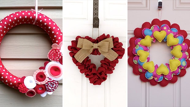 15 Sweet Handmade Valentine’s Day Wreath Designs For Your Last Minute Gift