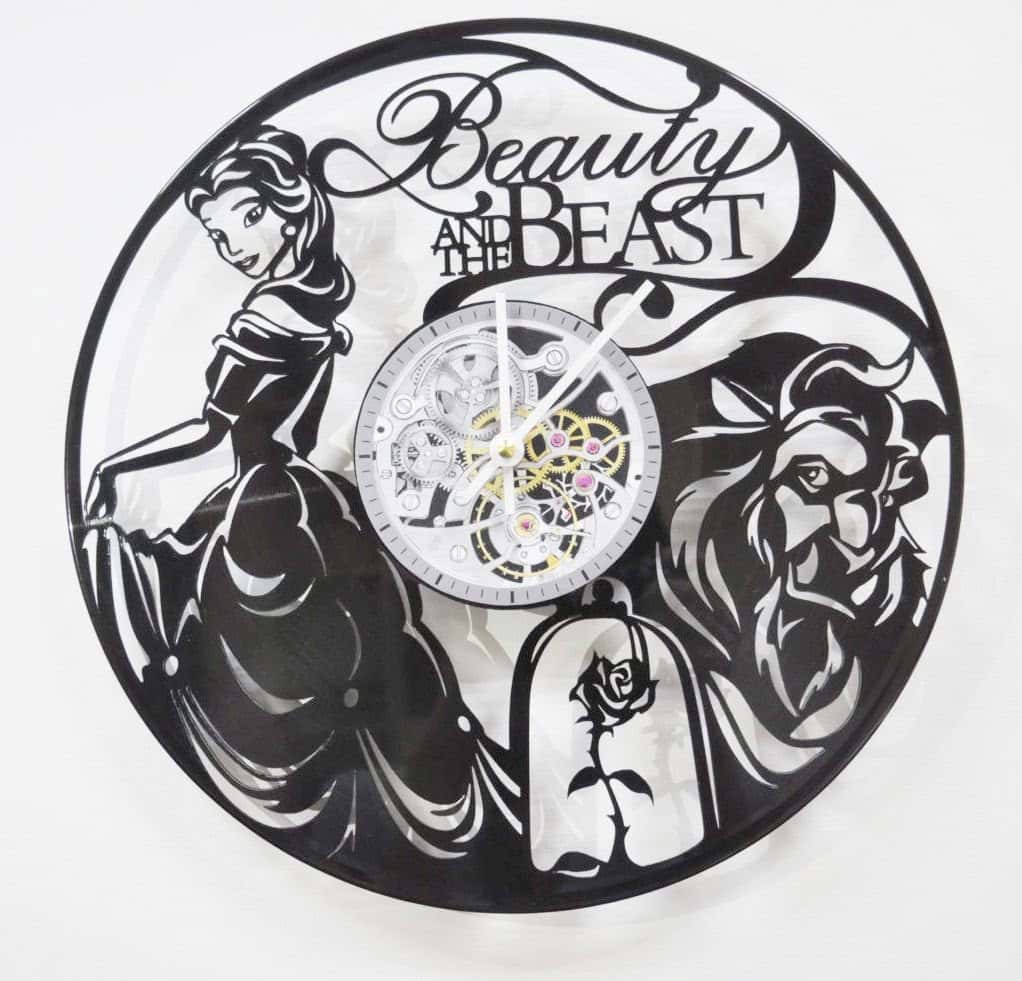 Beauty and the Beast vinyl wall clock Beauty and the Beast vinyl wall clock