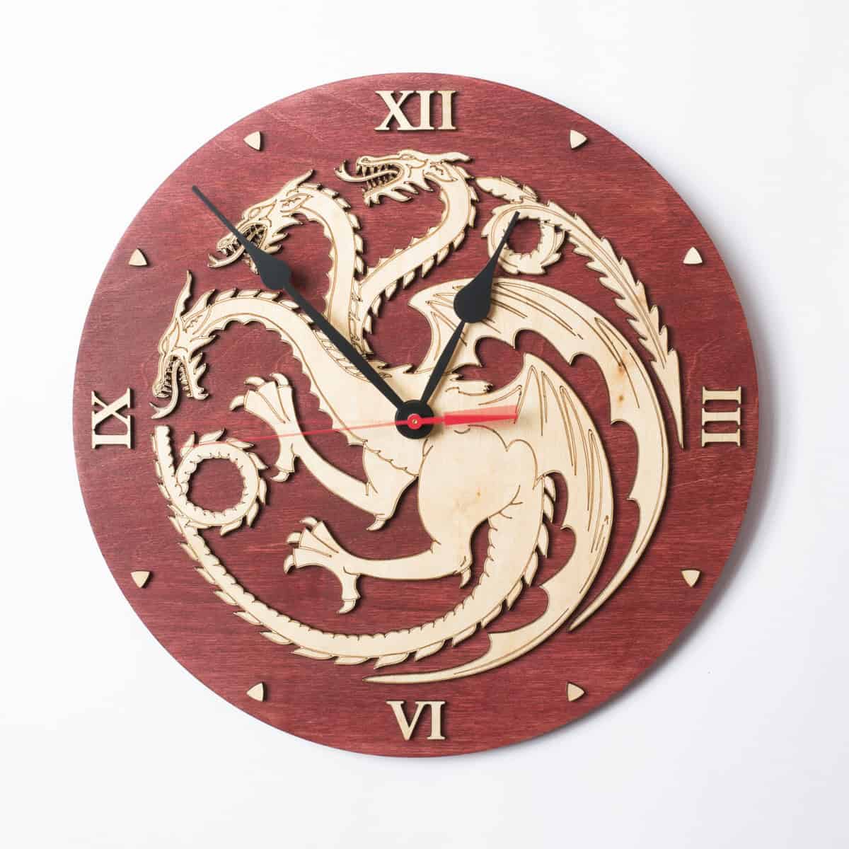 Game of thrones House Targaryen clock Game of thrones House Targaryen clock