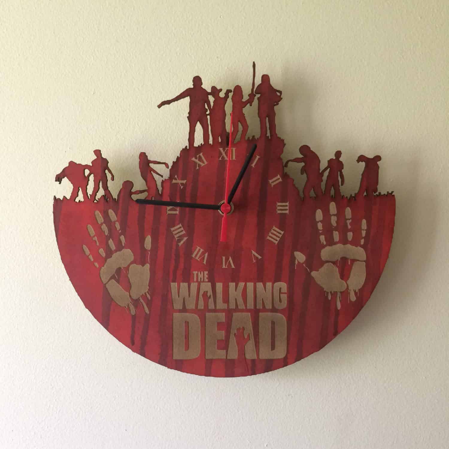 Walking Dead laser cut clock Walking Dead laser cut clock