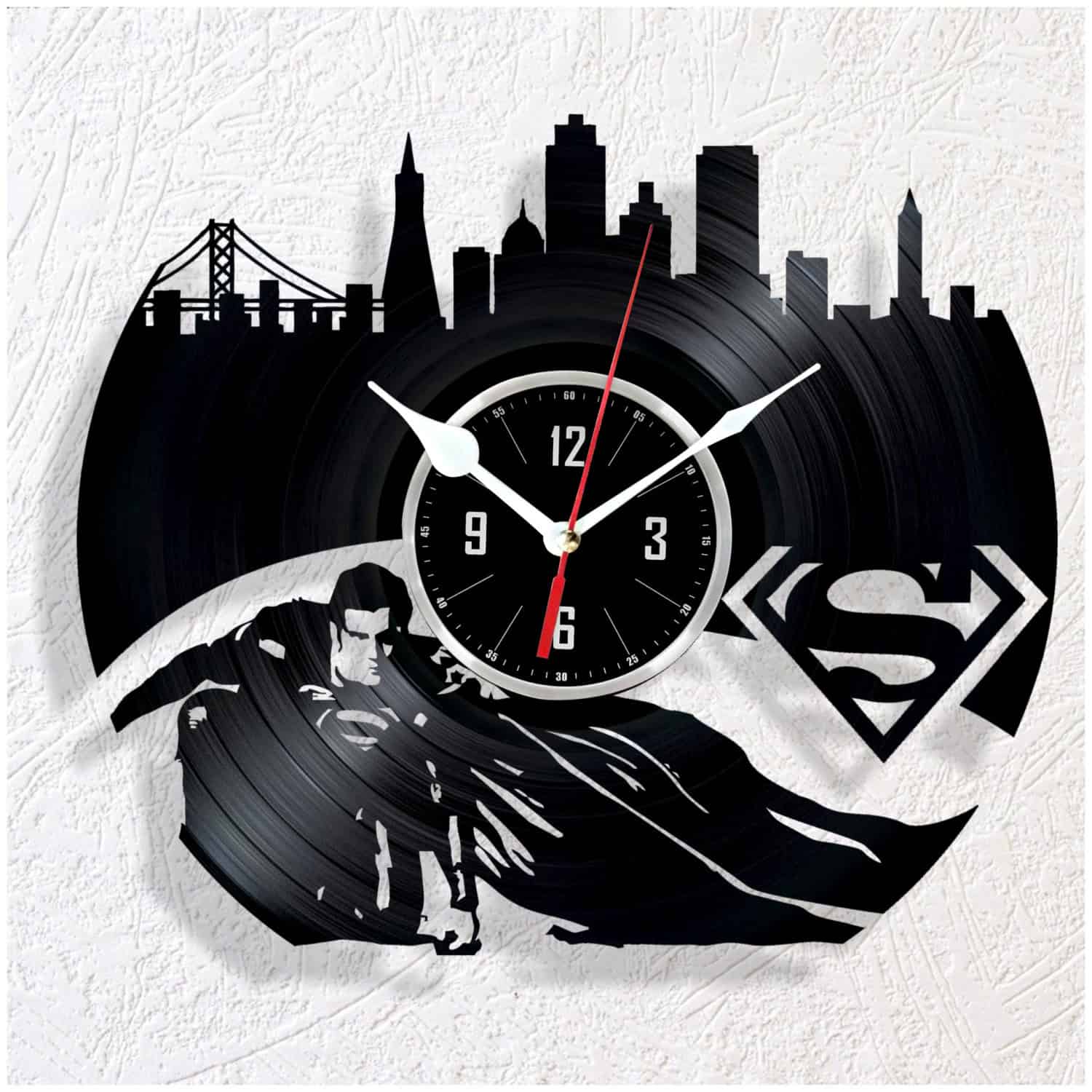 Vinyl wall clock Superman Vinyl wall clock Superman