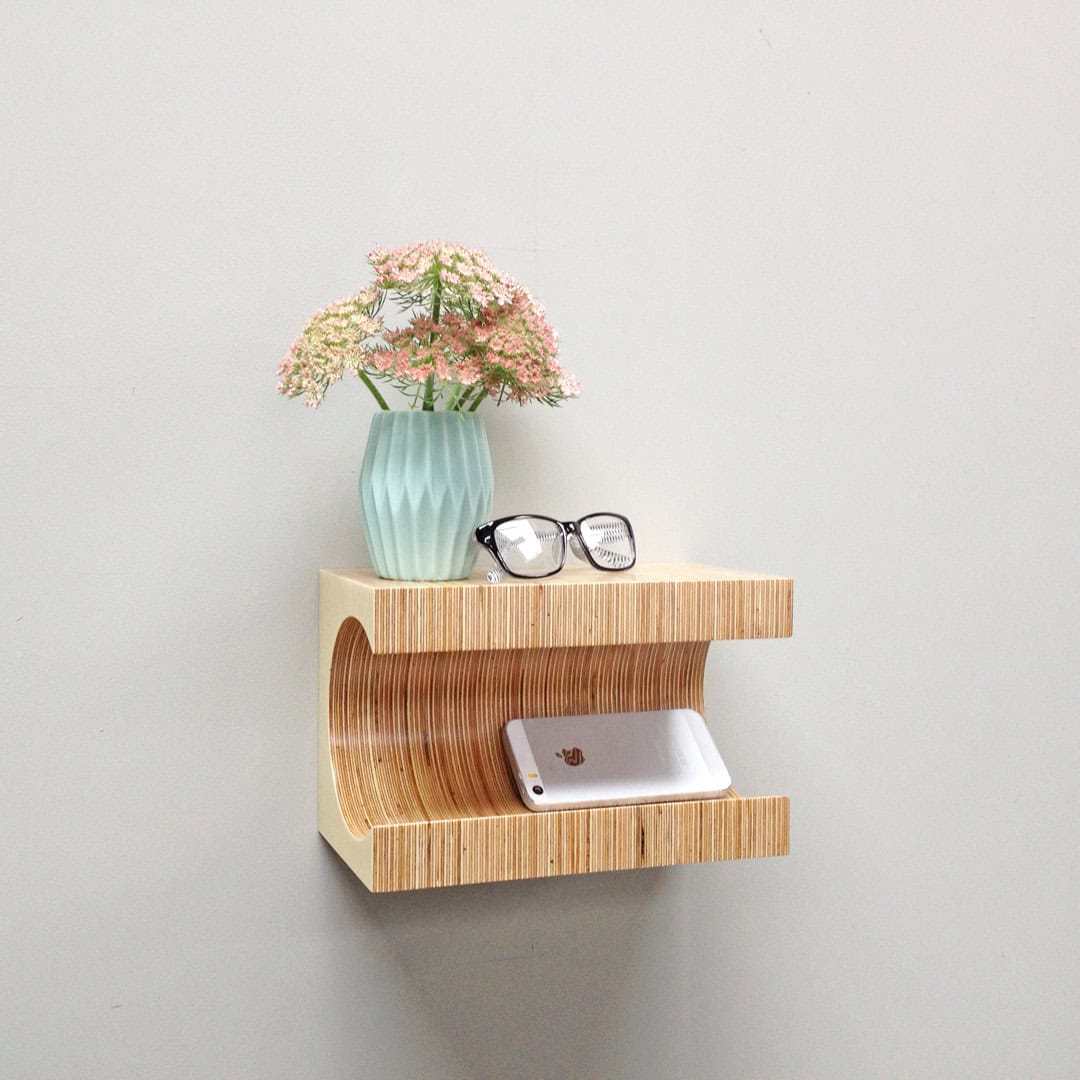 Plywood Floating Nightstand Plywood Floating Nightstand