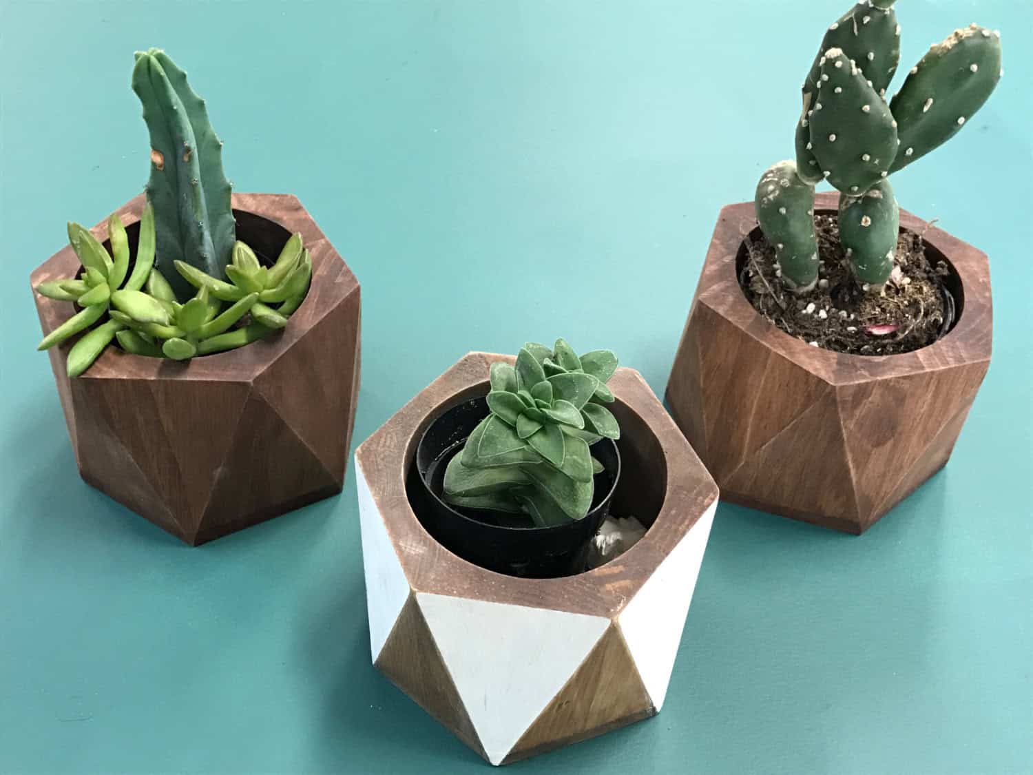 Wooden Hexagon Planter Wooden Hexagon Planter