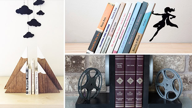 16 Incredible Handmade Bookends That Will Spice Up Your Bookshelves