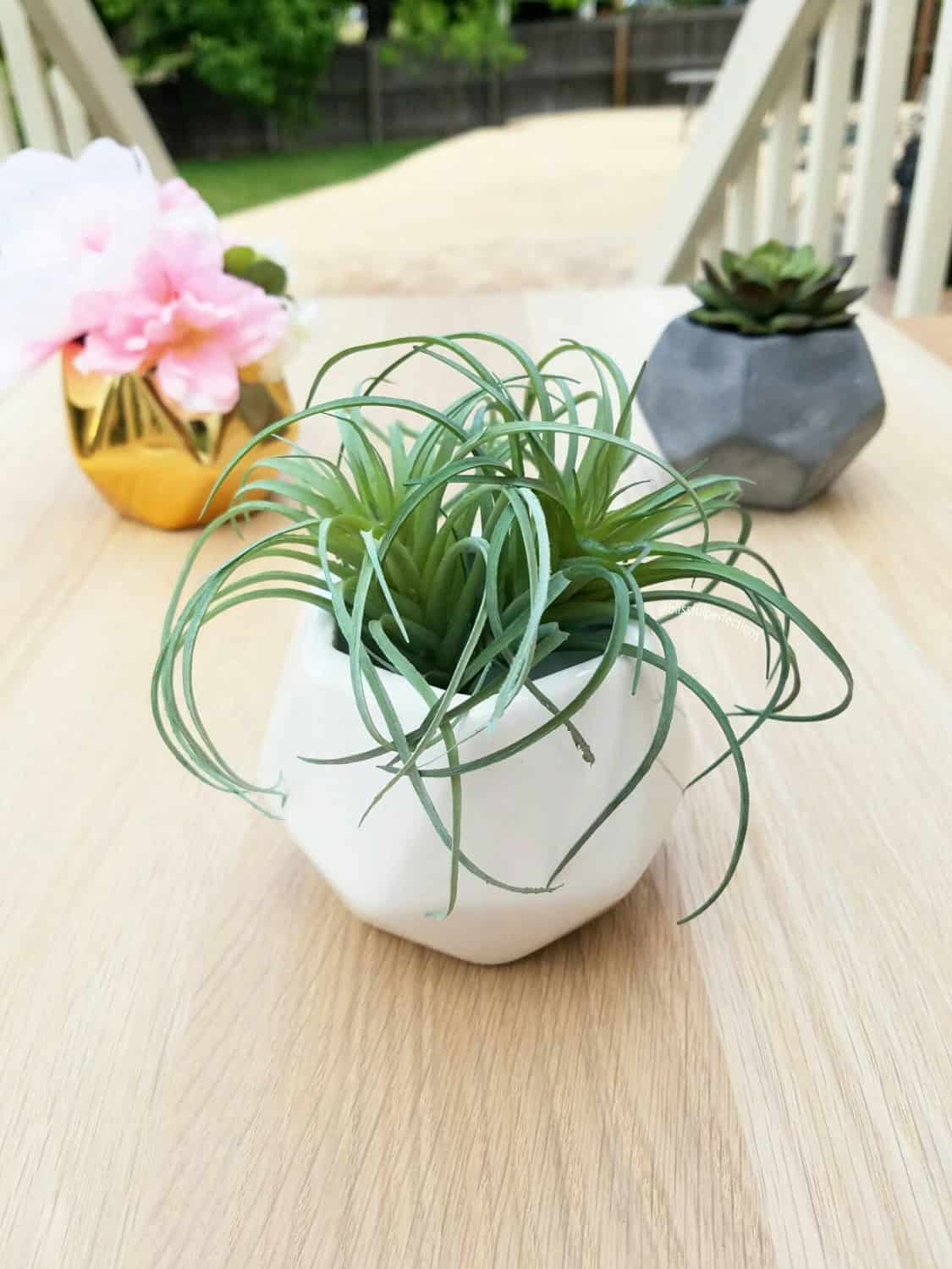 White Ceramic Geometric Planter White Ceramic Geometric Planter