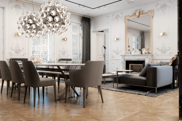 Exquisite Flat by Vitaliy Yurov, Iryna Dzhemesiuk in Paris, France