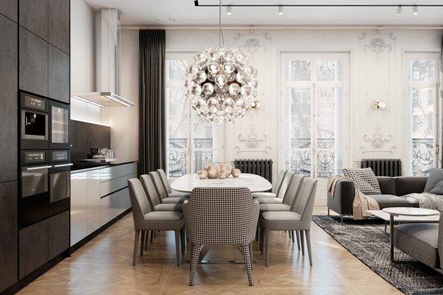 Exquisite Flat by Vitaliy Yurov, Iryna Dzhemesiuk in Paris, France
