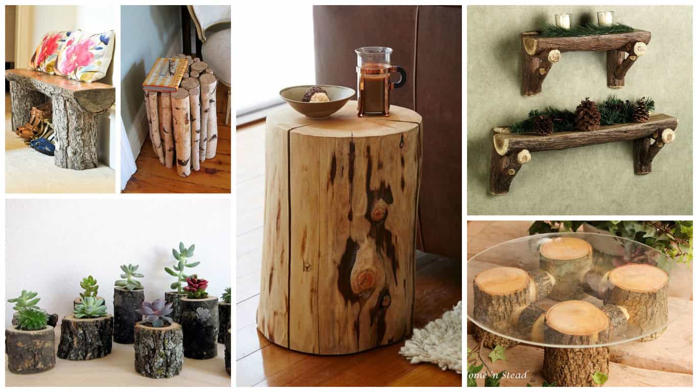18 Fascinating DIY Wood Log Decorations That You Can Make For Free