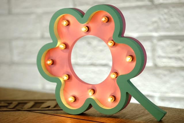 Wooden flower nursery Night light