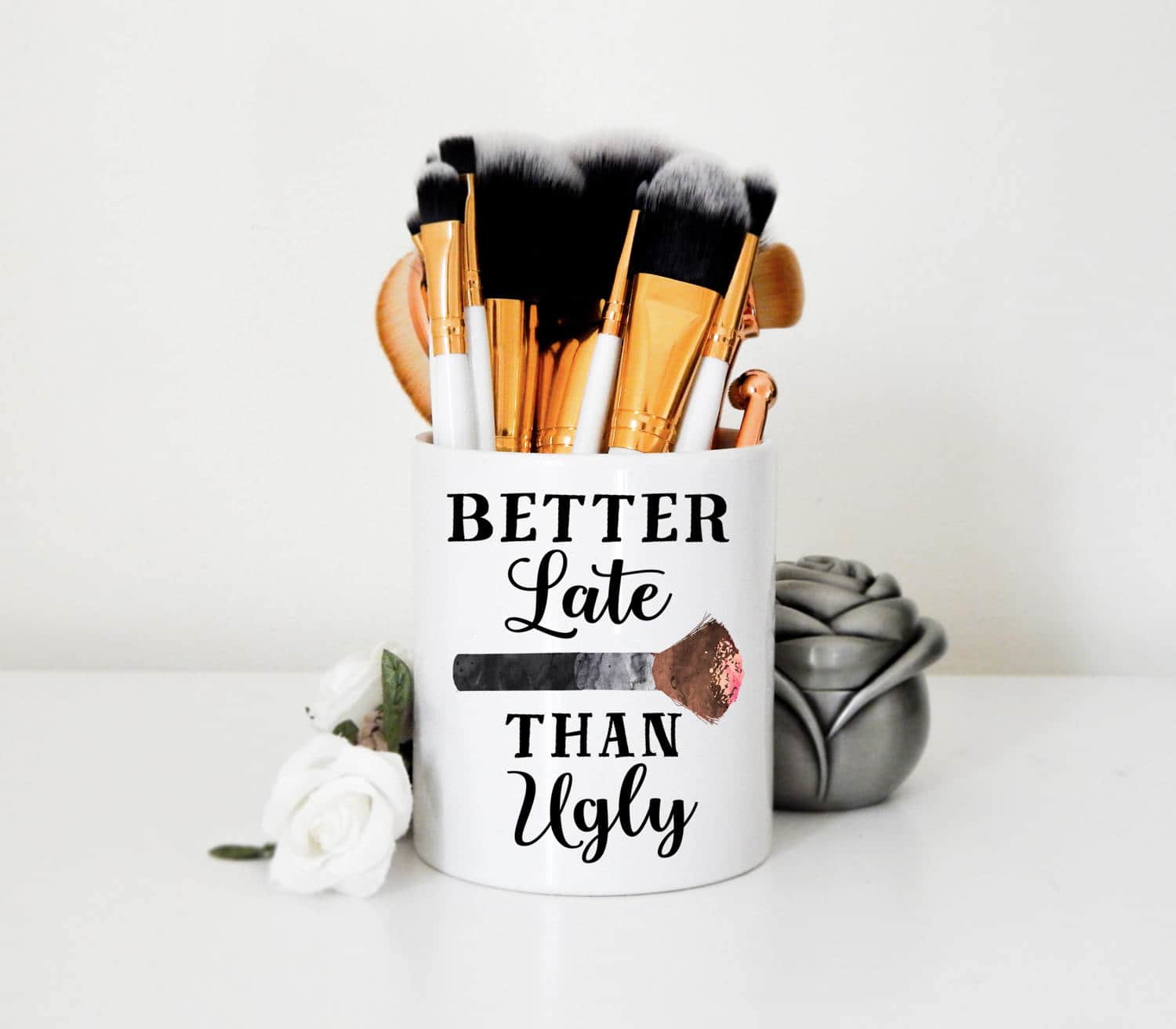 Better Late Than Ugly Makeup Brush Holder Better Late Than Ugly Makeup Brush Holder