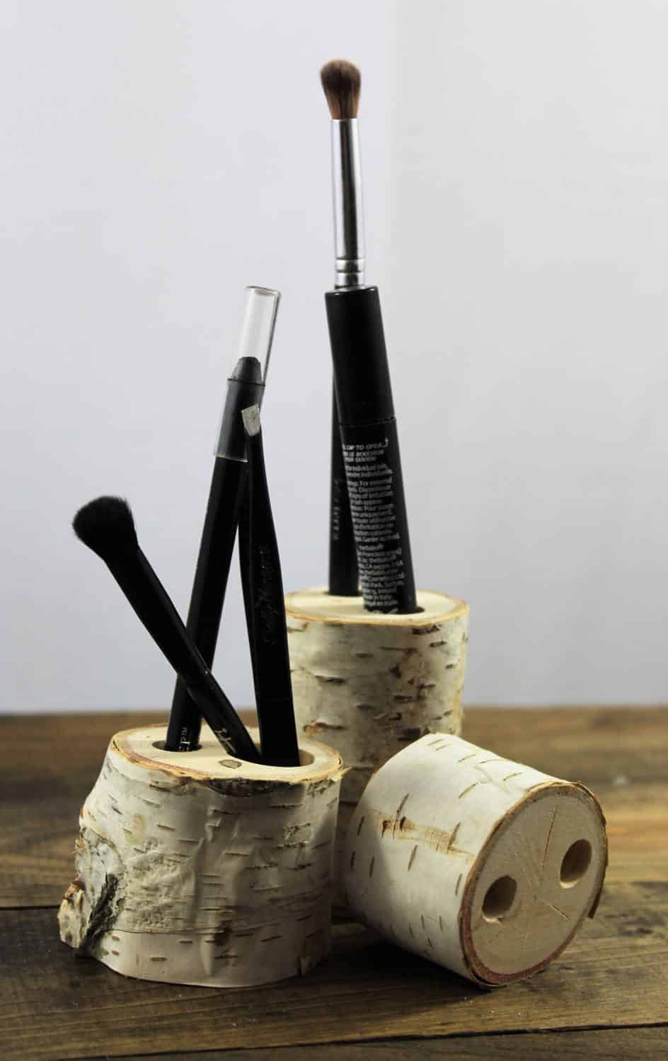 Birch Wood Makeup Organizer Birch Wood Makeup Organizer