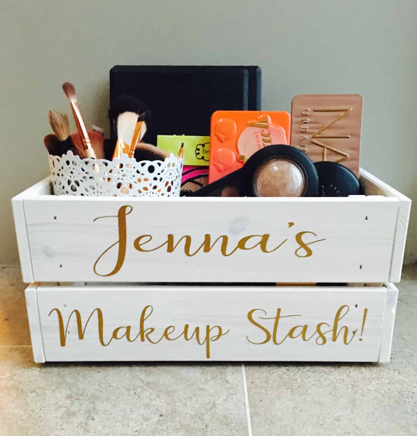Makeup storage crate Makeup storage crate