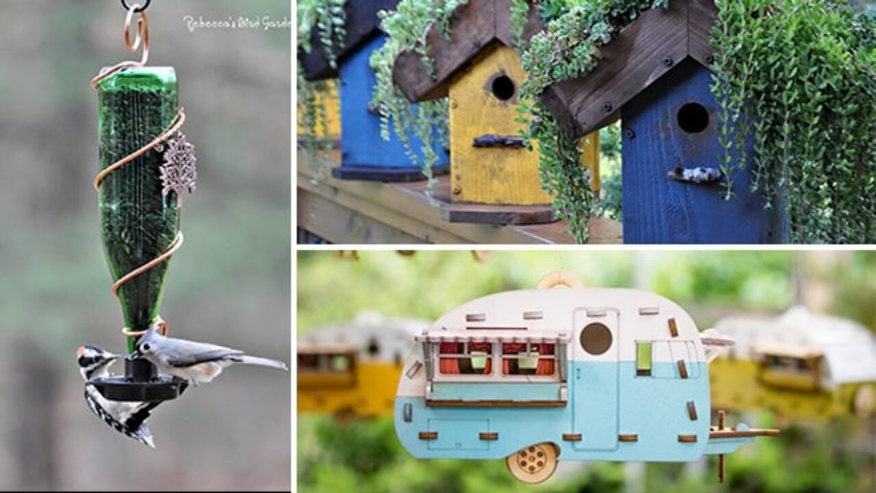15 Whimsical Handmade Birdhouse And Feeder Designs To Liven Up