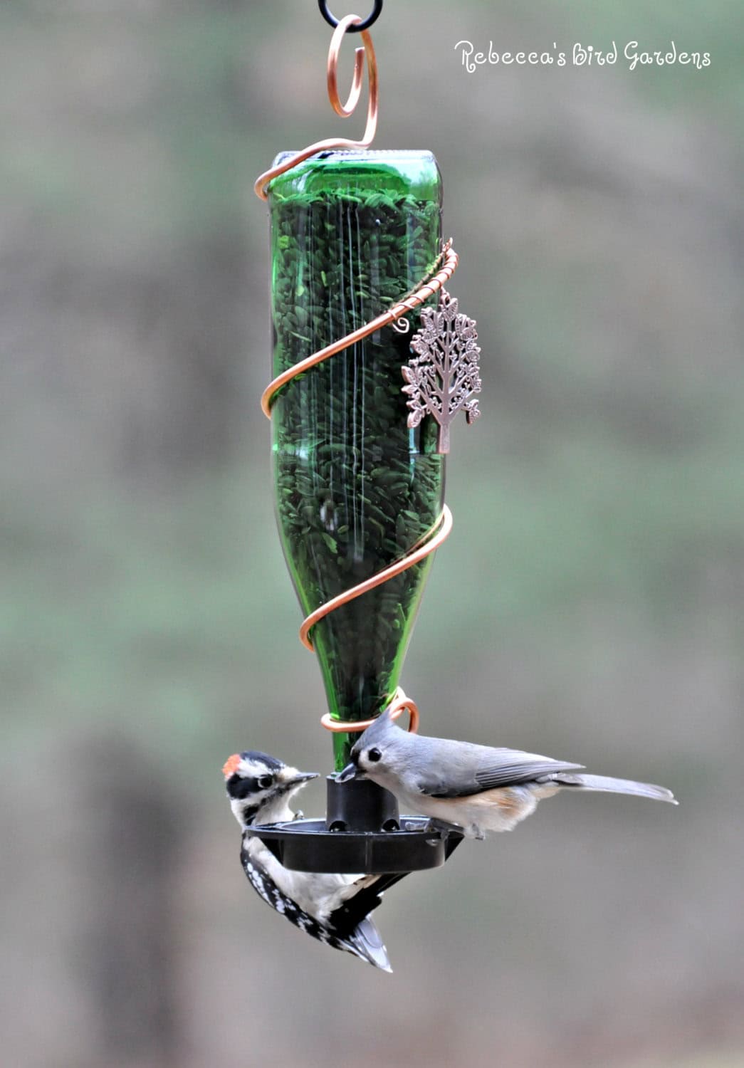 Glass Bottle Birdseed Bird Feeder Glass Bottle Birdseed Bird Feeder
