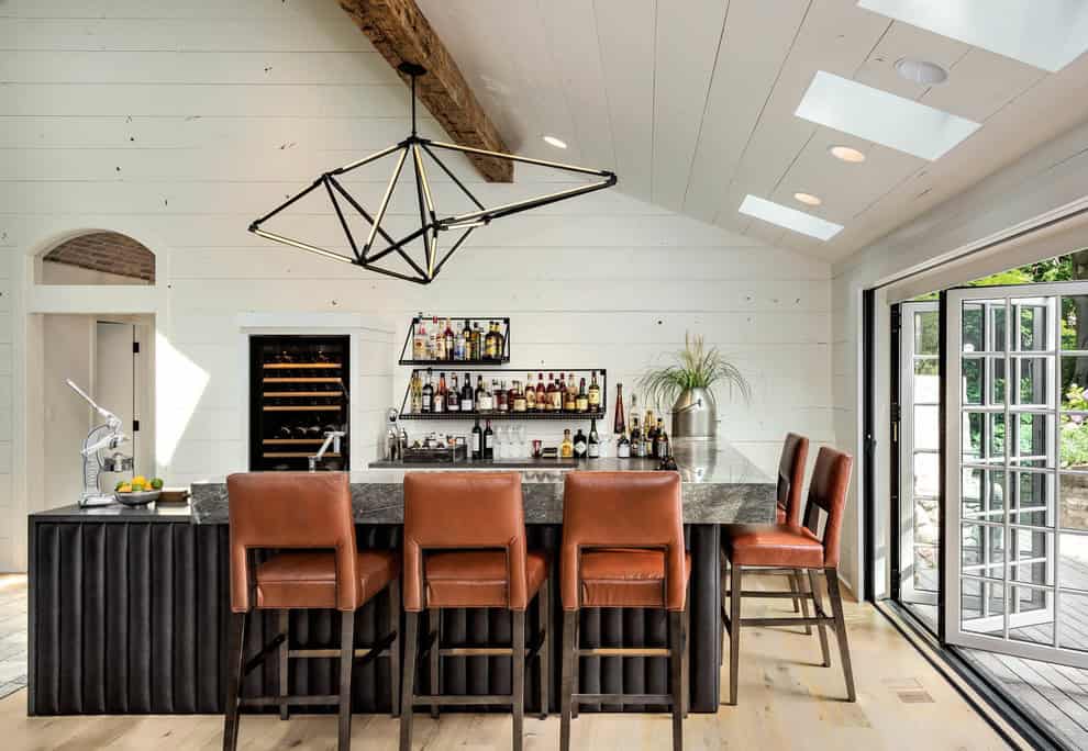 Transitional Home Bar Transitional Home Bar