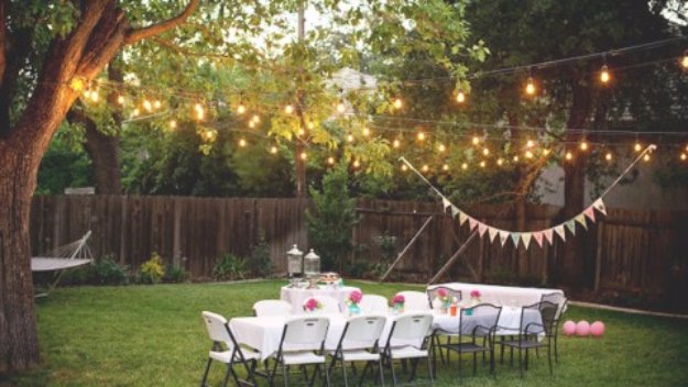 Romantically Rustic DIY Backyard Lighting Romantically Rustic DIY Backyard Lighting