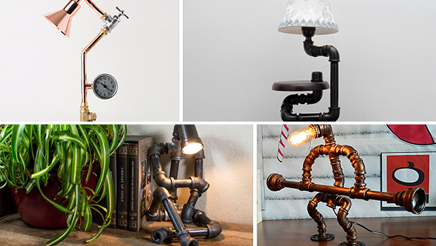 17 Amazingly Creative Handmade Pipe Lamp Designs You'll Want To Have Immediately