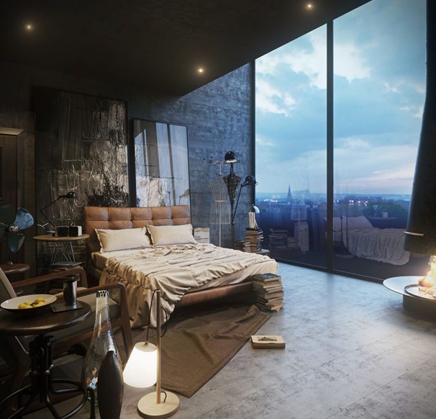 17 Dazzling Bedrooms With Concrete Wall That Will Impress You