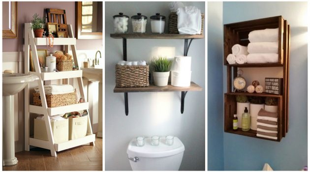 16 Fascinating DIY Shelves For Better Bathroom Organization