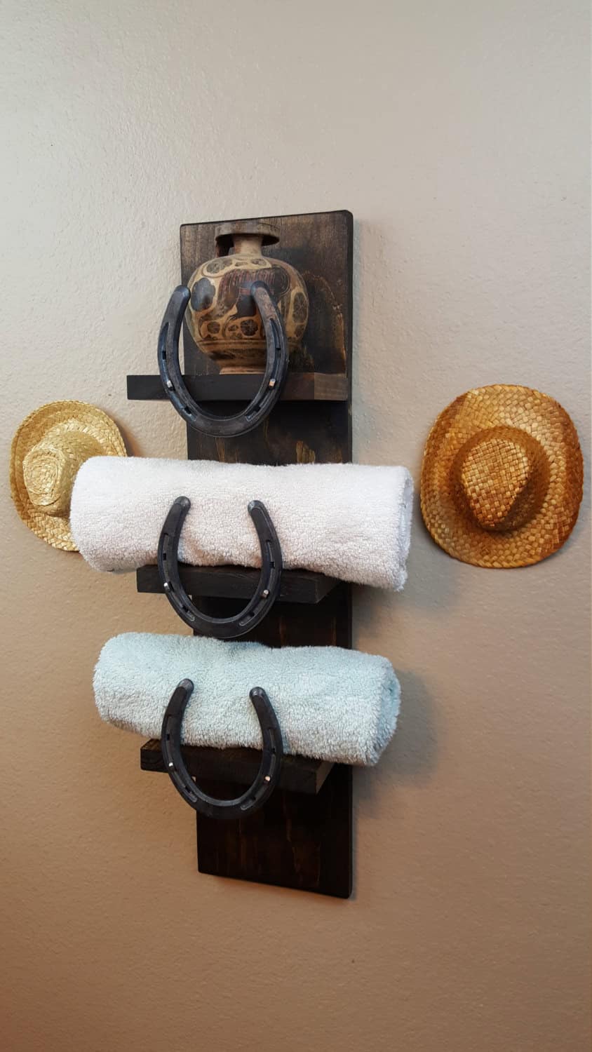 Country Horseshoe Towel Rack Country Horseshoe Towel Rack
