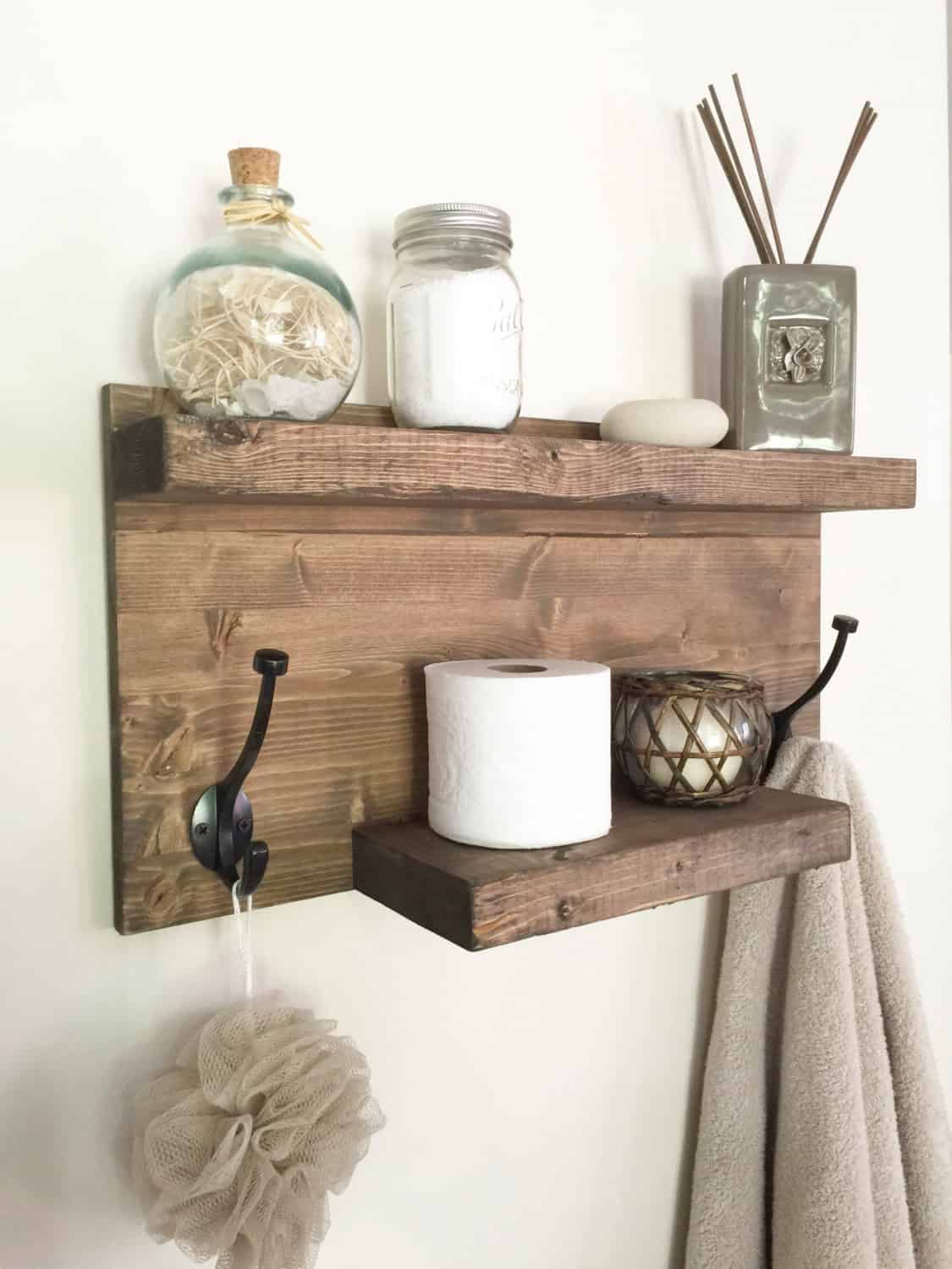 Rustic bathroom towel rack Rustic bathroom towel rack