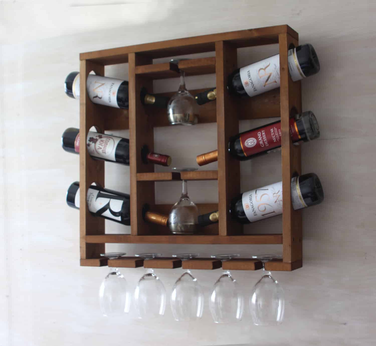 Wooden open wine rack Wooden open wine rack