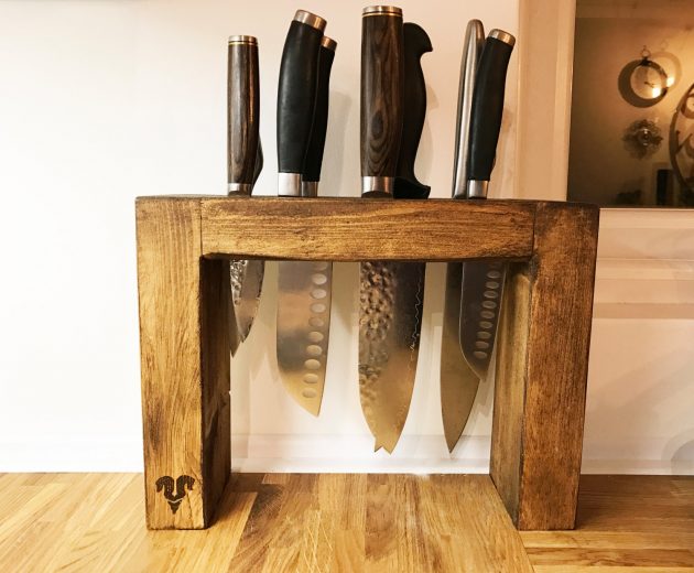 16 Cool Handmade Knife Rack Designs To Update Your Kitchen With