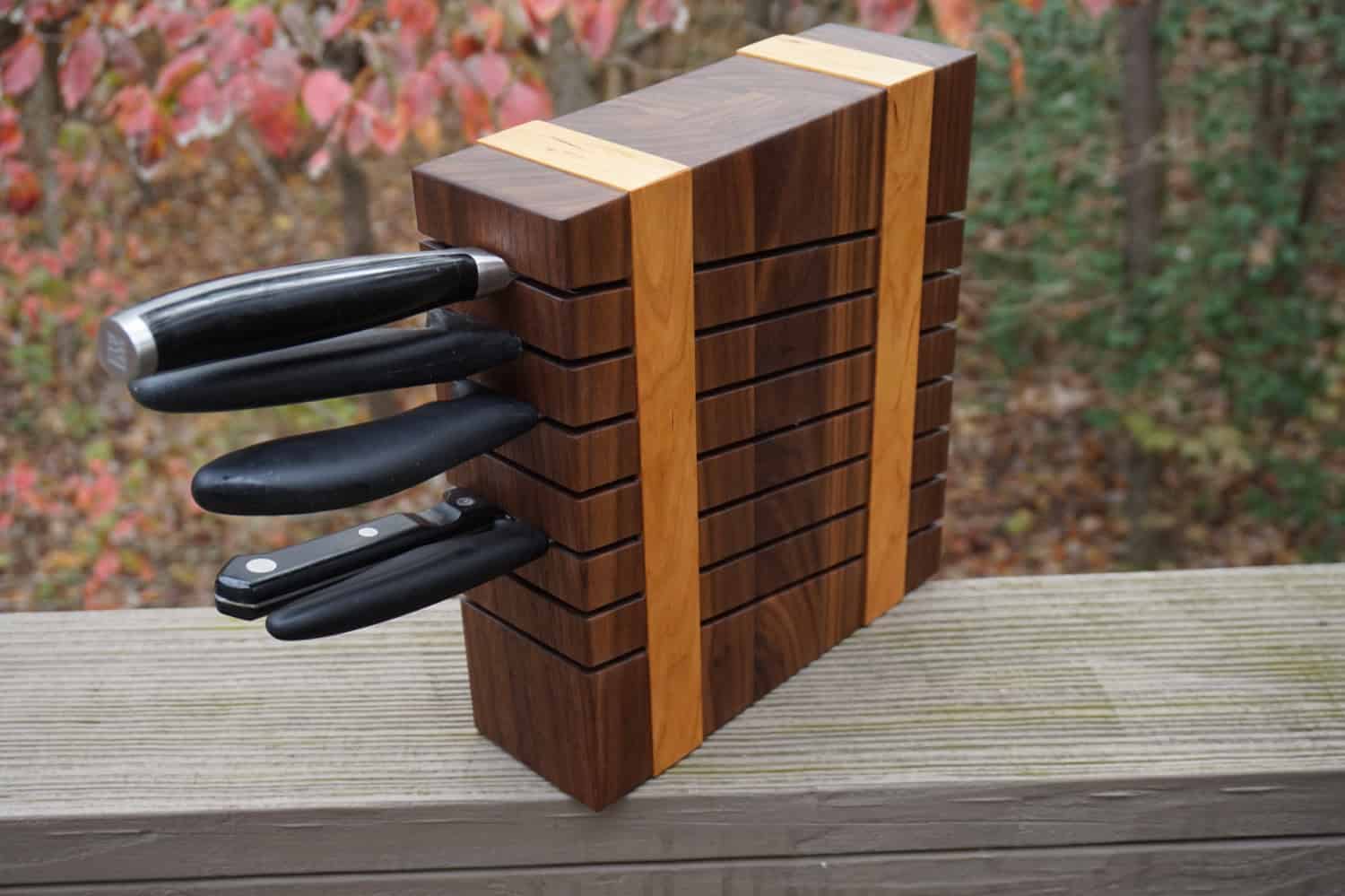 16 Cool Handmade Knife Rack Designs To Update Your Kitchen With