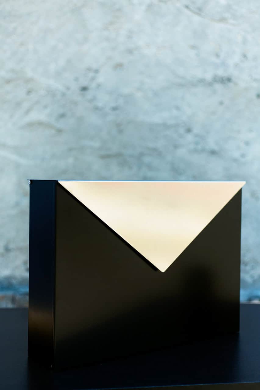 Black Mailbox ‘Envelope’ made from Stainless Steel Black Mailbox ‘Envelope’ made from Stainless Steel