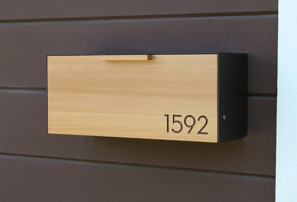 Cedar and Stainless Steel Mailbox Cedar and Stainless Steel Mailbox