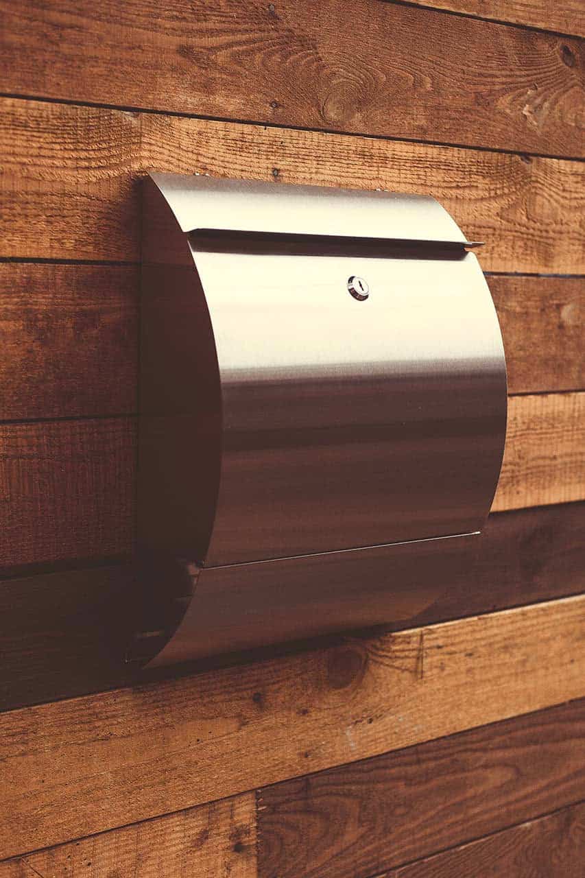 Silver Mailbox made from Stainless Steel Silver Mailbox made from Stainless Steel