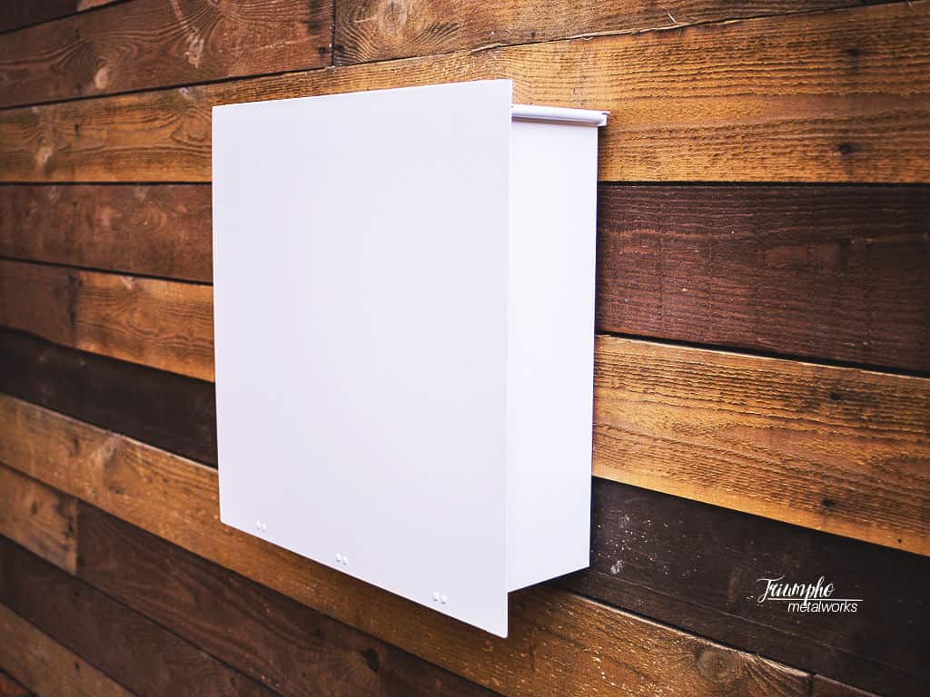 White modern mailbox White modern mailbox
