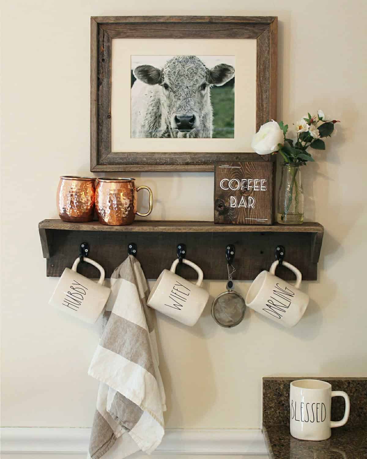 Rustic farmhouse shelf Rustic farmhouse shelf