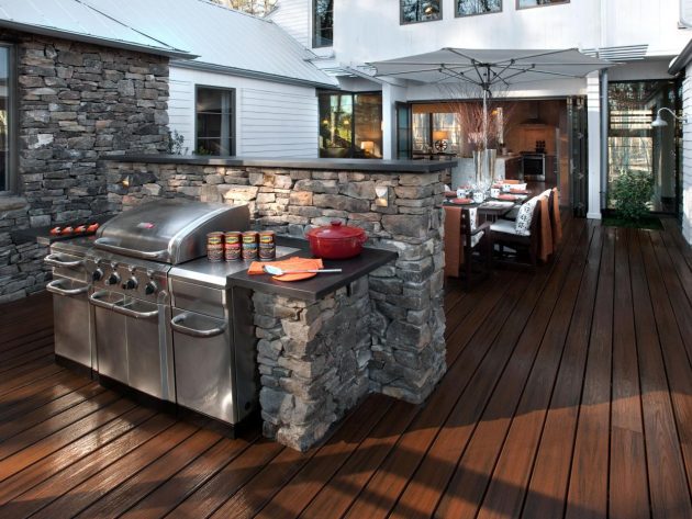 Enjoy Cooking Outside In A New Outdoor Stone Kitchen