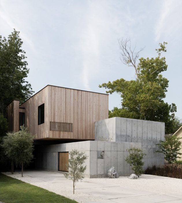 Concrete Box House by Robertson Design in Houston, Texas