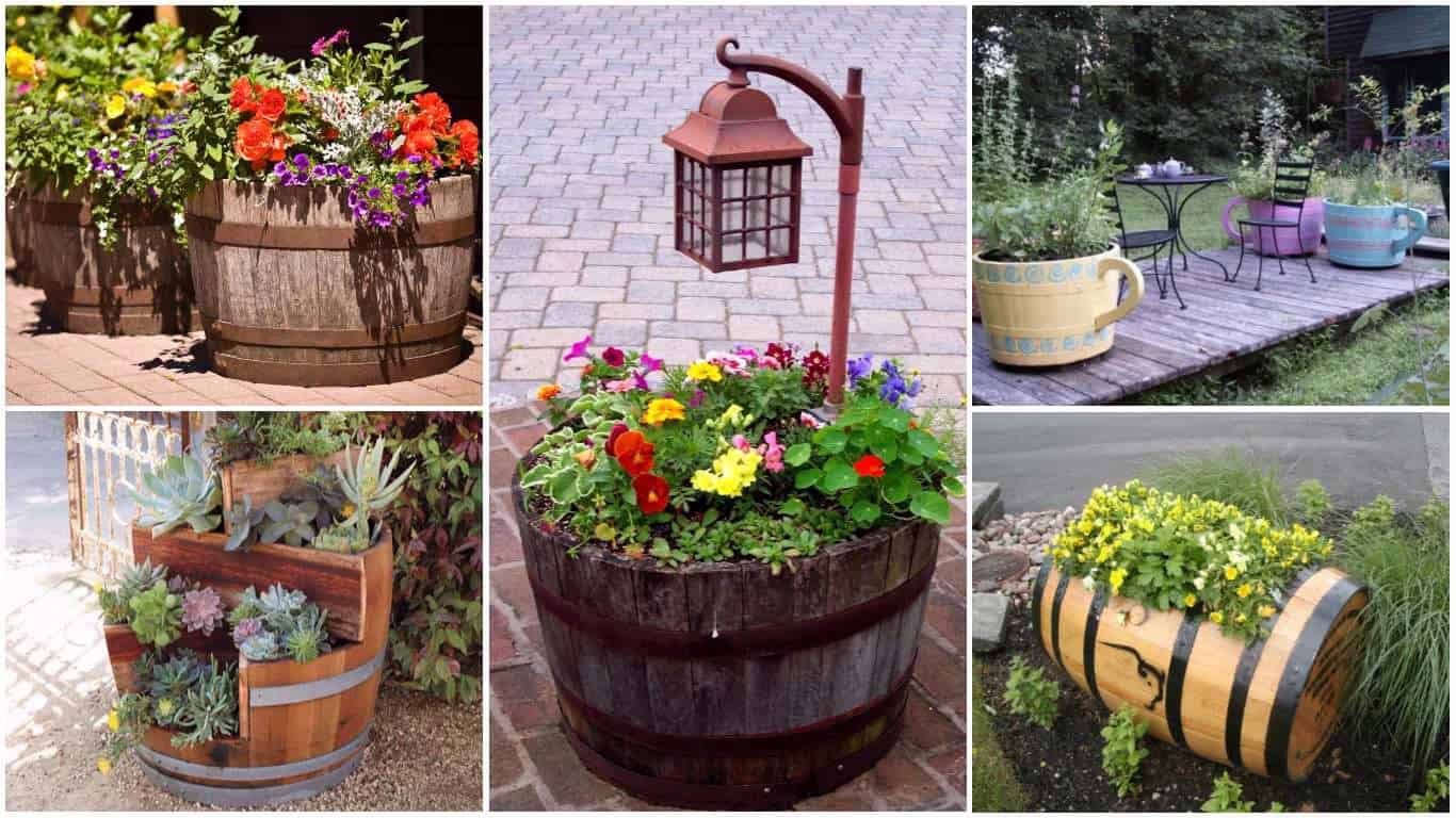 15 Impressive DIY Wine Barrel Planters That You Can Make In No Time